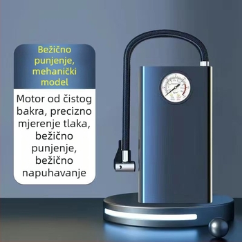 Metalna jednocilindrična pumpa za napuhavanje automobilske gume, USB punjenje i digitalni zaslon