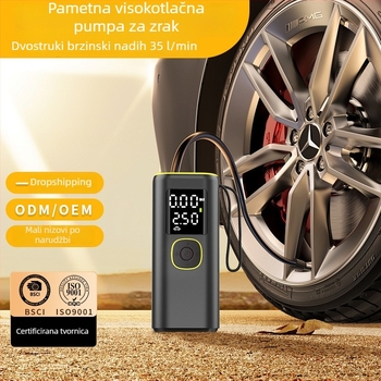 Višenamjenski prijenosni inflator za gume s digitalnim zaslonom i automatskim isključivanjem, 22-cilindrični dizajn za automobil i motocikl