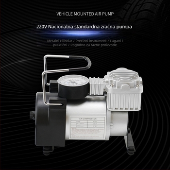Prijenosna 220V električna pumpa za automobilsku gumu, visokotlačni inflator s manometrom