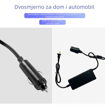 Višecilindrična pumpa za lopte – košarka, nogomet i odbojka, s digitalnim zaslonom i upozoravajućom lampicom, 220 W