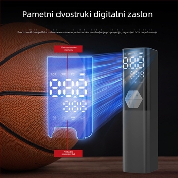Inteligentna prijenosna električna pumpa za košarku, nogomet, odbojku i dječje nafukljive lopte; bežično punjenje