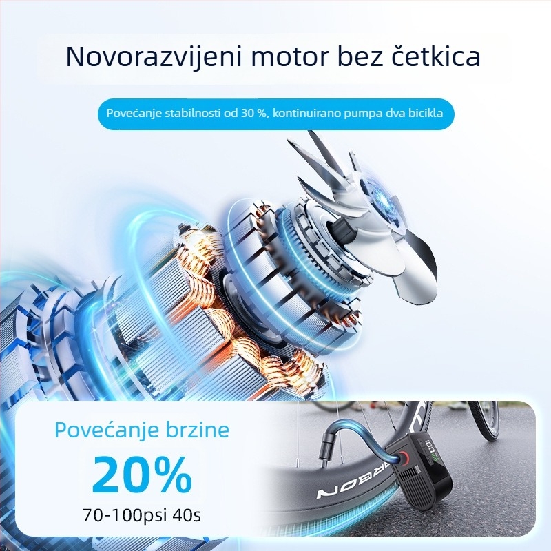 Woxin samorazvijena ultra mini pumpa za planinske i cestovne bicikle, AI pametna prijenosna električna pumpa