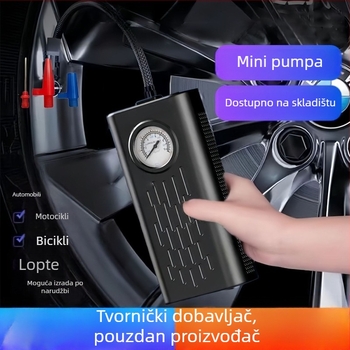 Bežična autopumpa za zrak s USB punjenjem — prenosna višenamjenska pumpa za gume za auto, motocikl i druga vozila