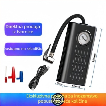 Bežična autopumpa za zrak s USB punjenjem — prenosna višenamjenska pumpa za gume za auto, motocikl i druga vozila