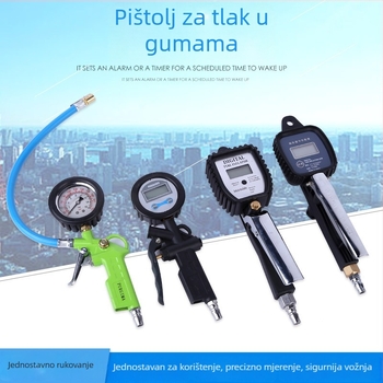 Digitalni manometar za tlak u gumama s barometrom, 0–60 psi