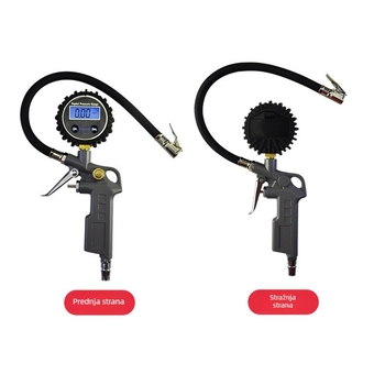 Kaifeng mjerač tlaka u gumama za automobilsku njegu s digitalnim zaslonom, raspon 0-150 PSI, preciznost 1.6, kućište od aluminijske legure
