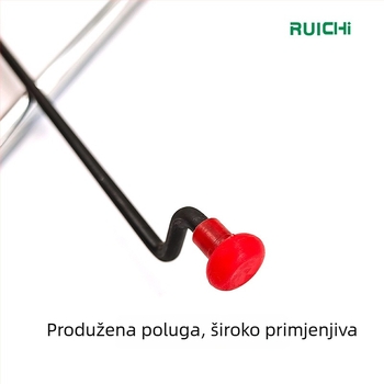 Brzi alat za napuhivanje s 50 cm produžnom šipkom, mlaznicom za napuhivanje i manometrom za auto gume