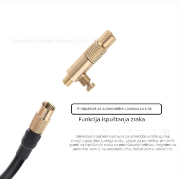 Napuhivač za gume, navojni, s funkcijom otpuštanja zraka, bakar, 180W, jednocilindrični, manometar za tlak u gumama i pokazivački zaslon