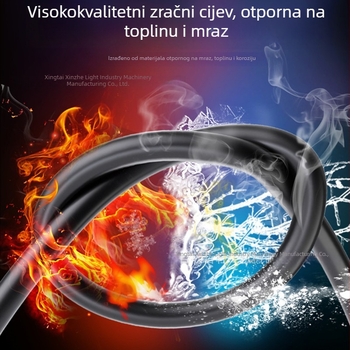 Ručna pumpa za visoki tlak s manometrom, model A902, metalno kućište, 160 psi, uključuje iglu za lopte