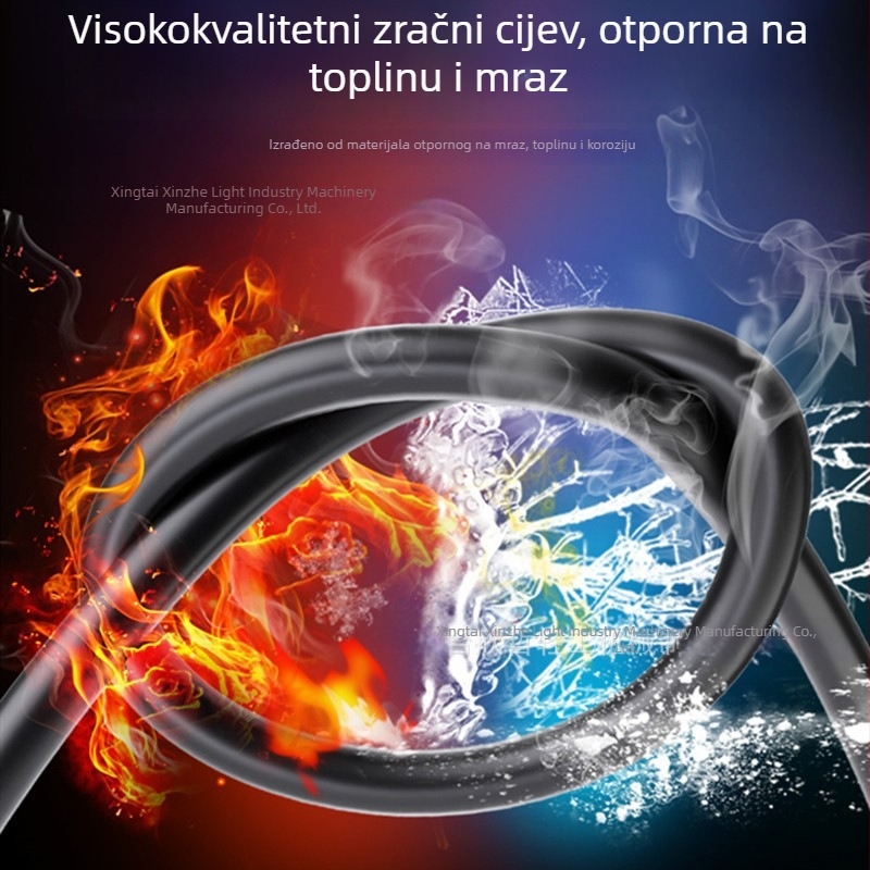 Ručna pumpa za visoki tlak s manometrom, model A902, metalno kućište, 160 psi, uključuje iglu za lopte