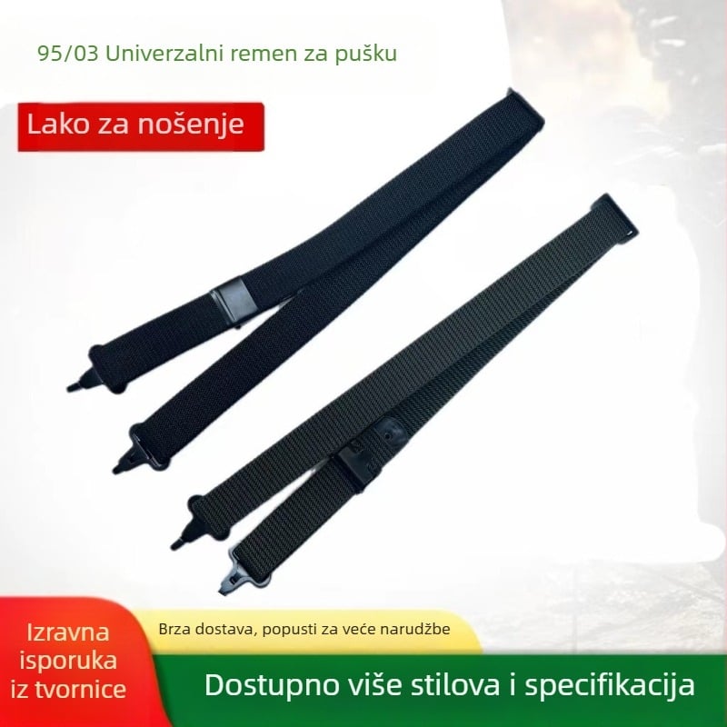 Pojas za oružje, kompatibilan s 03 universalnim i 95 universalnim; duljina fiksna, bez elastičnosti, bez križne konstrukcije, unisex za odrasle.