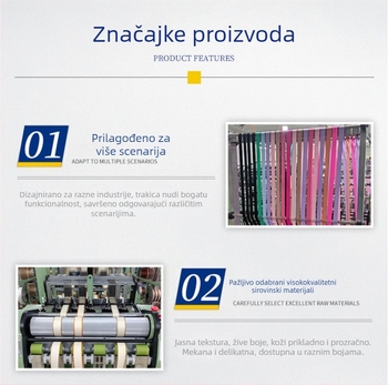 Tkana poliesterna web traka – prugasti uzorak, etnički stil, za naramenice, torbe i kaiševe