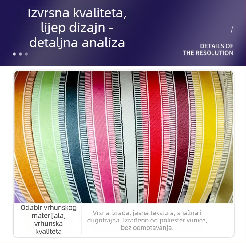 Tkana poliesterna web traka – prugasti uzorak, etnički stil, za naramenice, torbe i kaiševe
