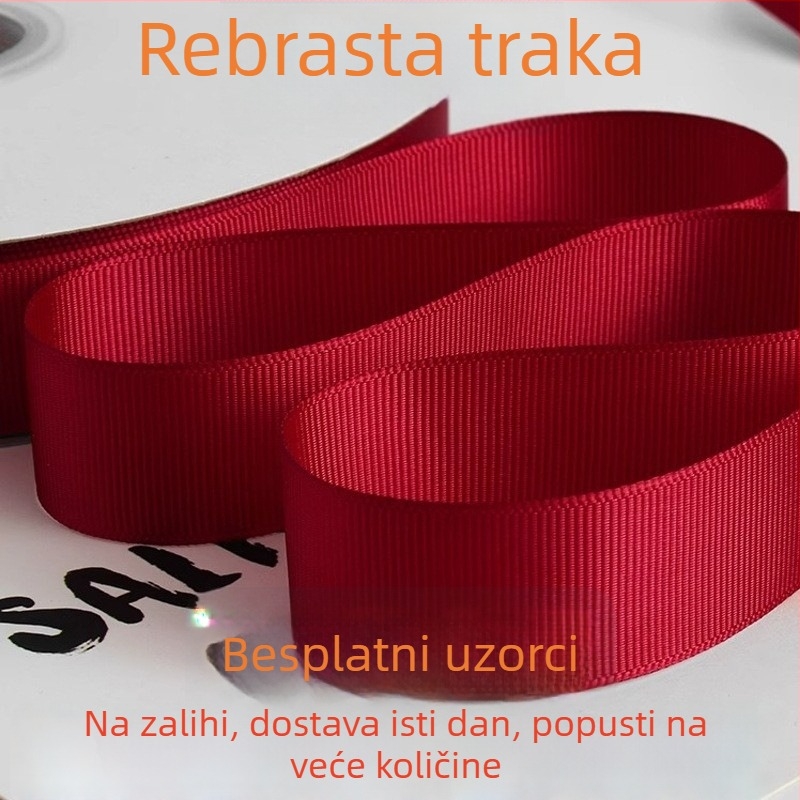 Česana debela rebrasta web traka za odjeću, dodaci, DIY materijali za mašne, šarene tkanine vrpce, poliester vrpica