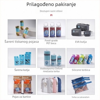 Sportski ručnik od mikrovlakana, dvostrani baršunasti završetak, džep, brzo suši, apsorpcija 0–5 s