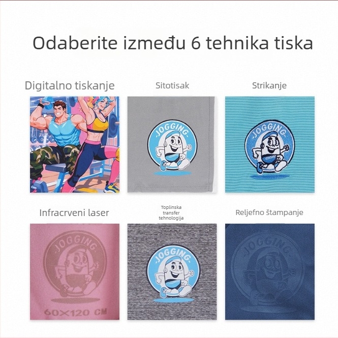 Sportski ručnik od mikrovlakana, dvostrani baršunasti završetak, džep, brzo suši, apsorpcija 0–5 s