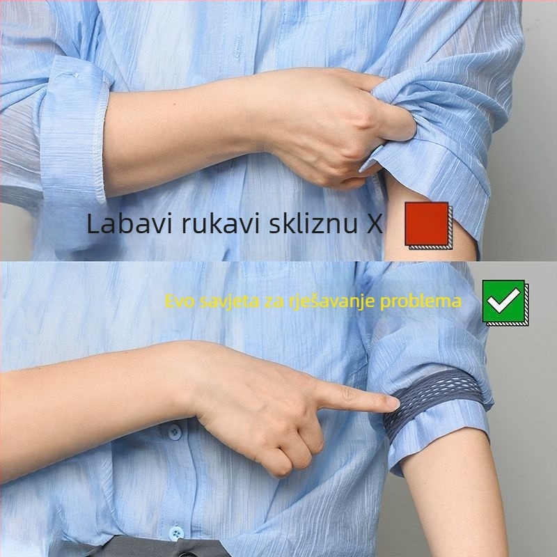 Alat za fiksiranje rukava za košulje, Hanfu i ženske kostime; trake za stezanje manšeta; podesivo od dugog do kratkog; visoka elastičnost; protuklizne manšete
