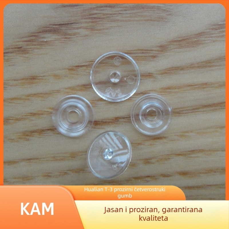 Prozirni snap gumbi Hualian KAM, PC materijal, modeli T3/T5/T8