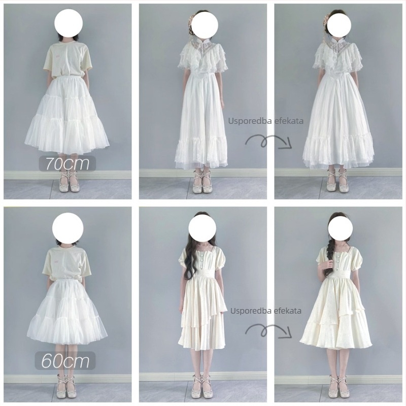 Lolita Long Petticoat with Boneless Bustle, Tulle Detail — Spring 2025