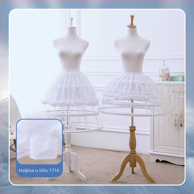 Lolita potpora za suknju sa četiri prstena i riblja kost, za suknje u stilu birdcage, cosplay za odrasle