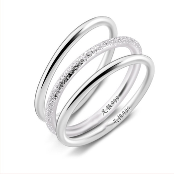 Prsten rep za kažiprst, 99 srebra, geometrijski dizajn, elektropliniranje