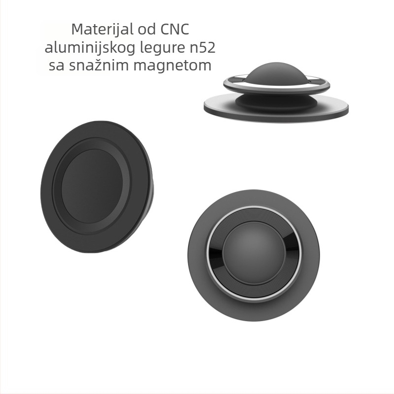 Držač prstena za telefon u UFO stilu – aluminij, MagSafe kompatibilan, rotirajući i sklopivi; podržava prilagodbu