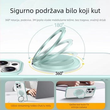 Držač u prstenu za telefon, stražnja maska, 360° rotacija, materijal legura