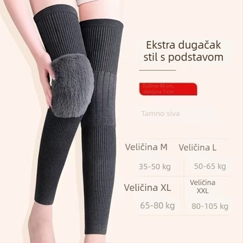 Kašmir koljena štitnici s remenom, unisex, zaštita zglobova, toplina zimi