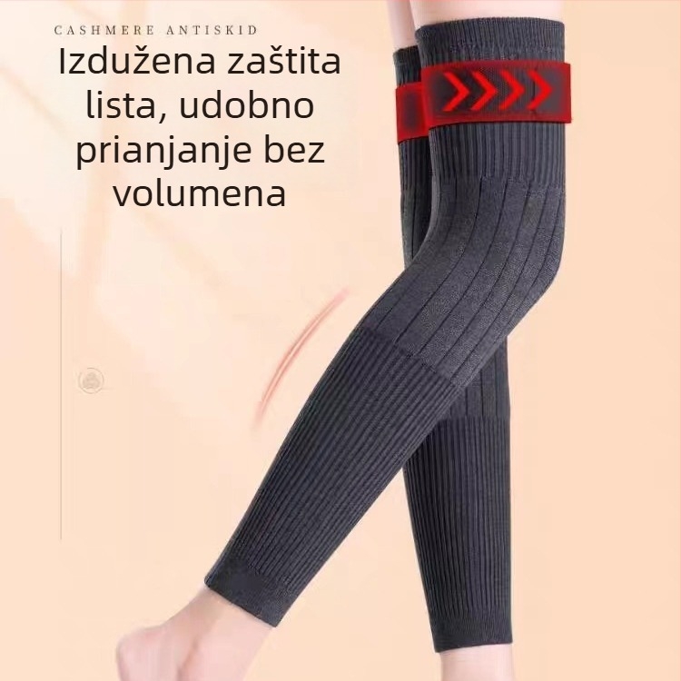Kašmir koljena štitnici s remenom, unisex, zaštita zglobova, toplina zimi