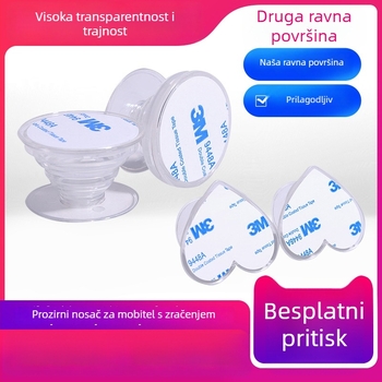 Držač za telefon s prstenom, sklopivi teleskopski stalak, PC+TPU konstrukcija, ručno korištenje