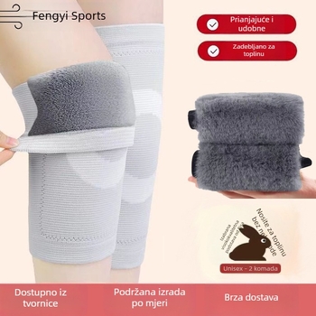 Flis podstavljena koljena jastučić za toplinu – unisex, za vožnju biciklom u jeseni i zimi, zaštita zglobova