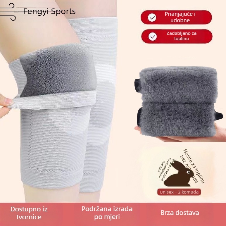 Flis podstavljena koljena jastučić za toplinu – unisex, za vožnju biciklom u jeseni i zimi, zaštita zglobova