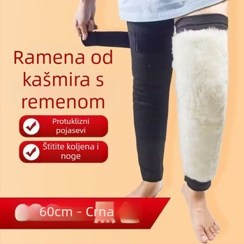 Zimske vunene koljena zaštitne navlake za zagrijavanje zglobova – unisex, za odrasle, s Velcro zatvaračem