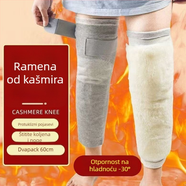 Zimske vunene koljena zaštitne navlake za zagrijavanje zglobova – unisex, za odrasle, s Velcro zatvaračem