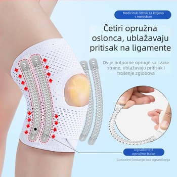 Medicinski zavoj za koljeno, zaštita meniska, zagrijavanje pri trčanju, podrška koljenu, stabilizacija čašice, zaštitna oprema za zglob.