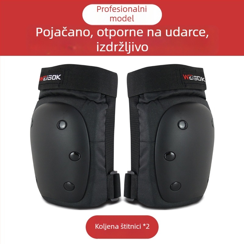 Koljena zaštitnici s PP kućištem i EVA jastučićem; zaštita za skateboard, longboard, rolanje, skijanje i vožnju bicikla.