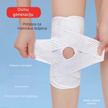 Prozračna koljena zaštita s patelarnim remenom i podrškom za meniskus, za treninge na otvorenom i trčanje