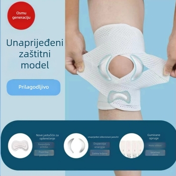 Prozračna koljena zaštita s patelarnim remenom i podrškom za meniskus, za treninge na otvorenom i trčanje