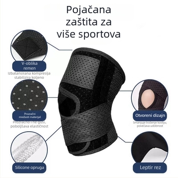 JEBERRY Druga Generacija Zglobne Podrške za Koljeno za Muškarce i Žene — Unisex Podrška za Oporavak od Ozljeda Koljena, Lagana (<100 g), Materijal: Poliester/Nylon, Za Badminton i Ostale Sportove
