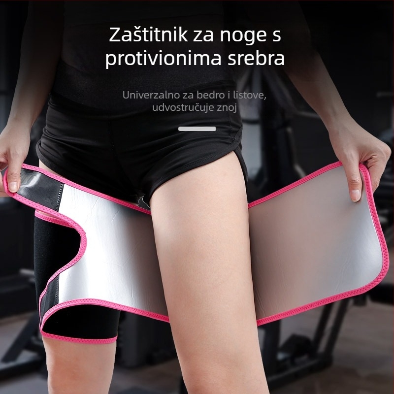 Gumeni štitnik za nogu za sport i fitness — znojenje, sužavanje bedara i zaštita potkoljenice