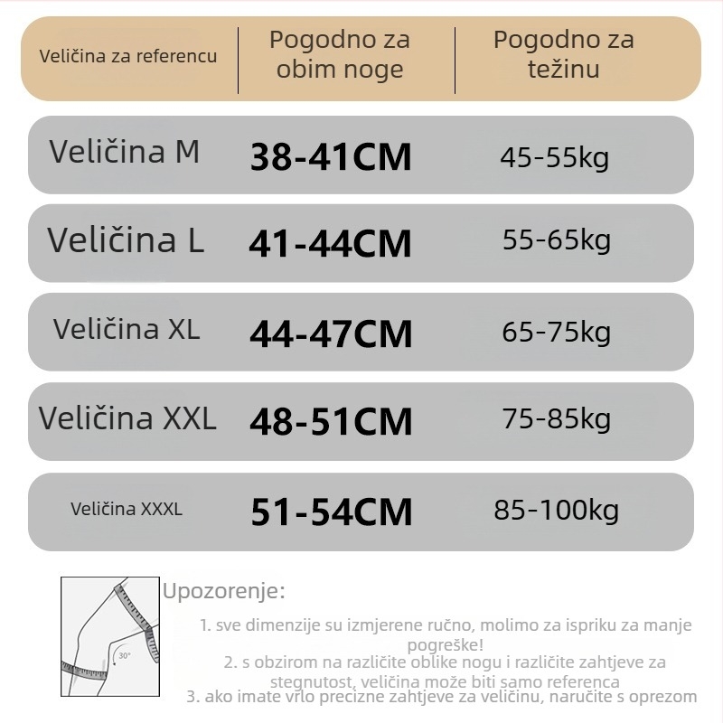 Šeste generacije kompresijska koljena šina s zaštitom meniska i patelle za žene, za outdoor profesionalne sportove