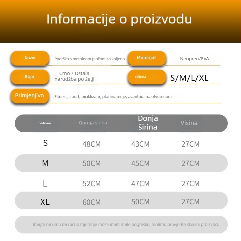 Štitnici za koljena za sport s materijalom za ronjenje, za odrasle, pogodni za planinarenje, trčanje i biciklizam, 290 g
