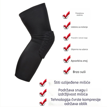 Košarkaški štitnik za koljeno – poliester materijal, univerzalno, zaštita koljena