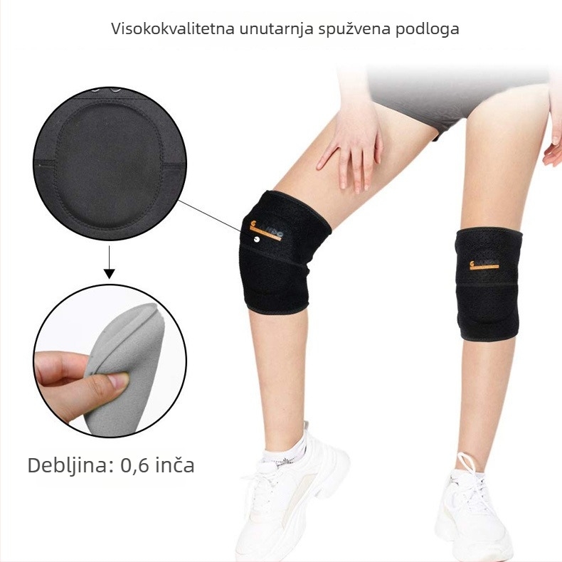 Zaštita koljena za ples i sport – topla, podesiva, unisex zaštita koljena s debelim pjenastim jastučićem za hip-hop, street dance i odbojku
