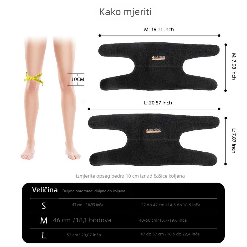 Zaštita koljena za ples i sport – topla, podesiva, unisex zaštita koljena s debelim pjenastim jastučićem za hip-hop, street dance i odbojku