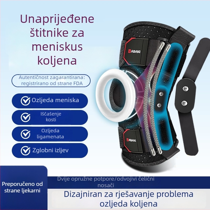 Profesionalni koljeni štit s čeličnom pločom i silikonskim zaštitnim slojem za planinarenje