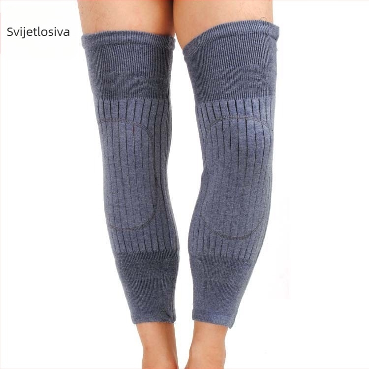 Koljena štitnici za odrasle, poliesterska vlakna, imitacija kašmira, debeli pliš, dvostruko pletenje