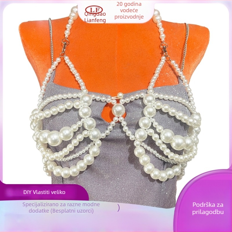 DIY nakit dodaci – legura, elektroplate, uzorak umjetnih perli na prsima, gradski stil