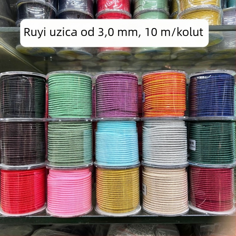 3 mm Ruyi pleteni najlonski konac, neelastičan, užica za privjesak i ogrlicu, DIY nakit
