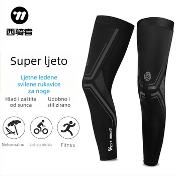WEST BIKING Ljetni rukav za nogu za vožnju biciklom s Ice Silk, zaštita od sunca, brzo sušenje (Materijal: Ice Silk Lycra; Marka: WEST BIKING; Za djecu: Da; Kategorija proizvoda: Rukav za nogu / Rukav s vrpicom)